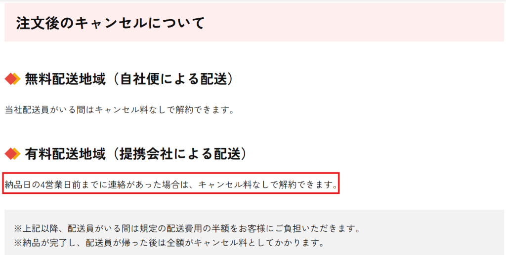 納品4営業日前のキャンセル規定がわかるかしてどっとこむ公式サイトのご利用の流れ（2026年4月時点）